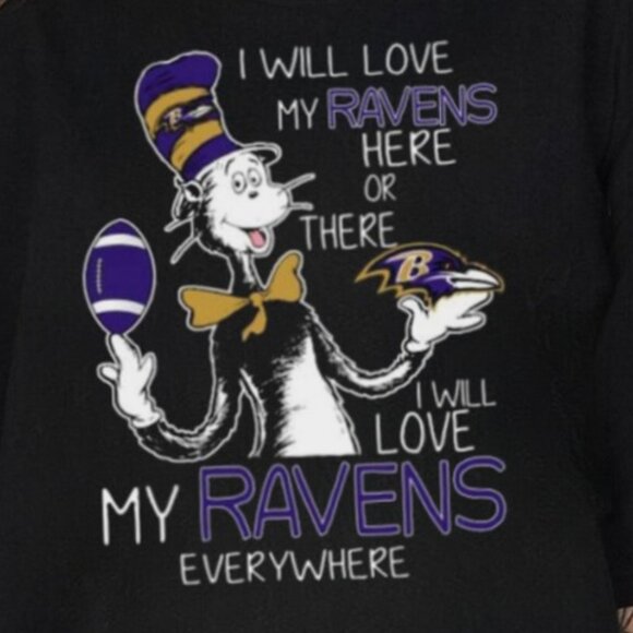 I Love Baltimore Ravens Shirt Here Or There Everywhere NFL Fan T-Shirt 51 - Picture 2 of 5